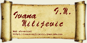 Ivana Milijević vizit kartica